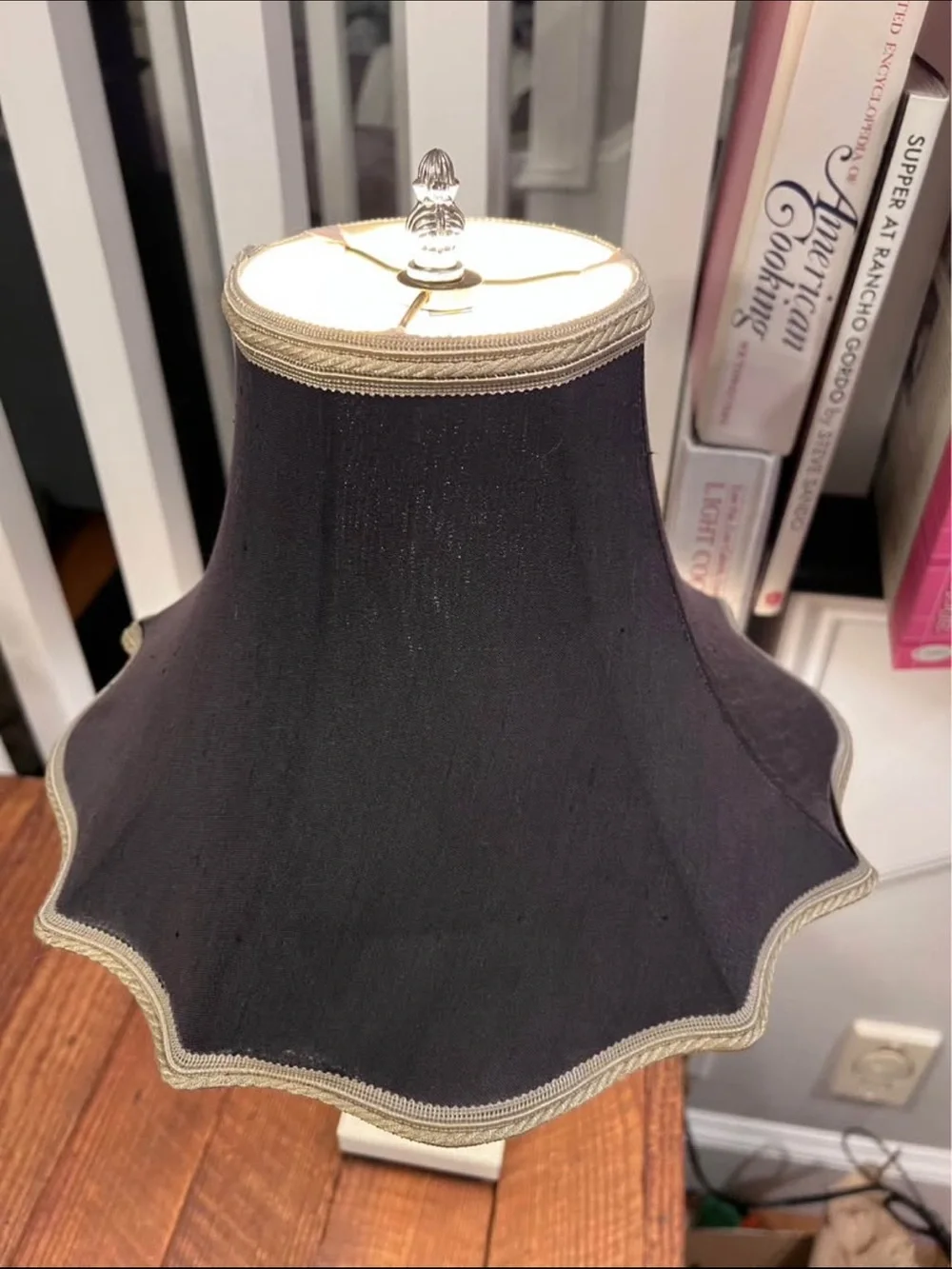 Elegant Grey and Silver Glass Table Lamp